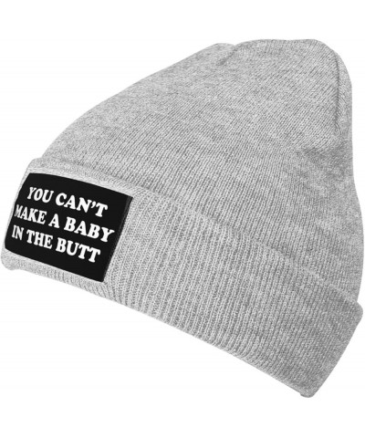 You Can't Make A Baby in The Butt Winter Beanie for Men & Women Fashion Beanies Warm Soft Skiing Slouchy Hat Black Gray $9.99...