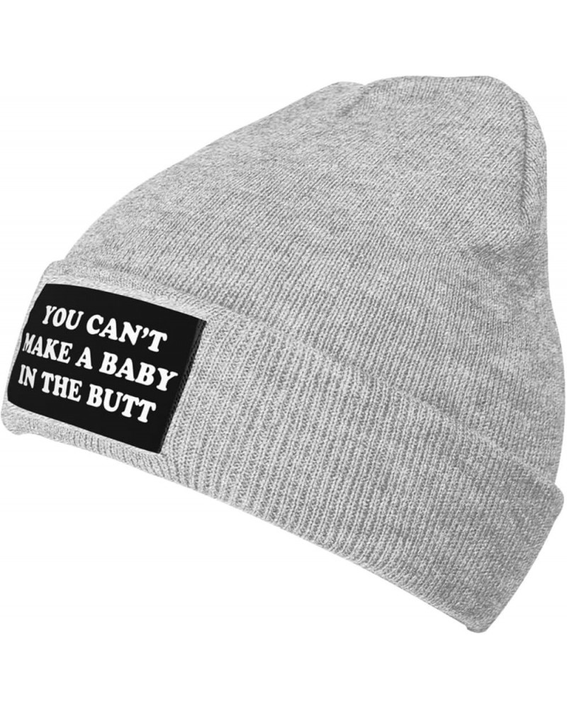 You Can't Make A Baby in The Butt Winter Beanie for Men & Women Fashion Beanies Warm Soft Skiing Slouchy Hat Black Gray $9.99...