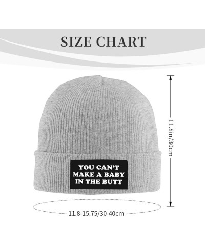 You Can't Make A Baby in The Butt Winter Beanie for Men & Women Fashion Beanies Warm Soft Skiing Slouchy Hat Black Gray $9.99...