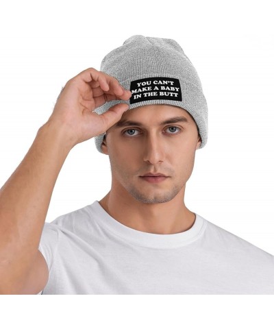 You Can't Make A Baby in The Butt Winter Beanie for Men & Women Fashion Beanies Warm Soft Skiing Slouchy Hat Black Gray $9.99...