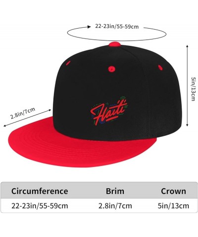 Fashion Haiti Flag Snapback Hat for Men & Women Adjustable Hip Hop Cap Baseball Cap Flat Bill Brim Hat Trucker Hat Haiti 06 $...