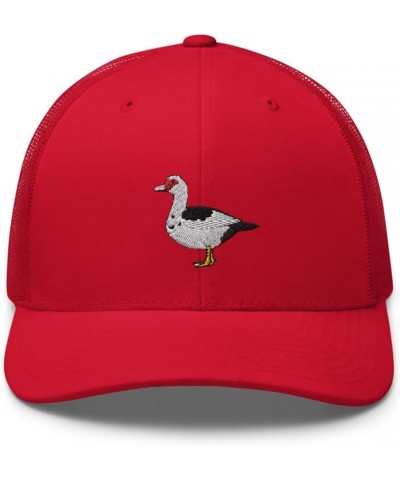 Muscovy Duck Trucker hat, Embroidered Unisex hat, Muscovy Duck Gifts, for Duck Lovers, Birthday Red $15.38 Baseball Caps