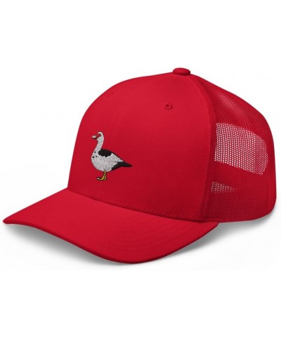 Muscovy Duck Trucker hat, Embroidered Unisex hat, Muscovy Duck Gifts, for Duck Lovers, Birthday Red $15.38 Baseball Caps