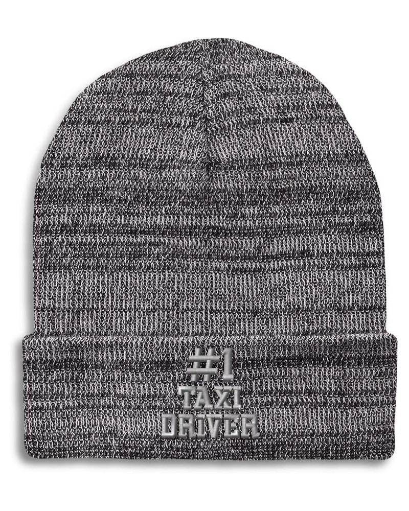 Beanies for Men Number 1 Taxi Driver Embroidery Others Taxi Winter Hats for Women Acrylic Skull Cap 1 Size Heather Grey Desig...