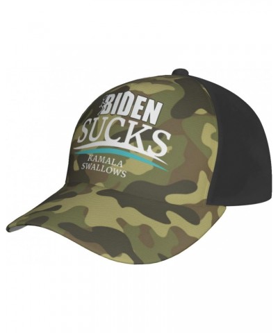 Biden Sucks Kamala Swallows Anti Joe Biden Anti-Democrat Cap Tucker Hat Adjustable Sports Baseball Caps8 Black $13.10 Basebal...