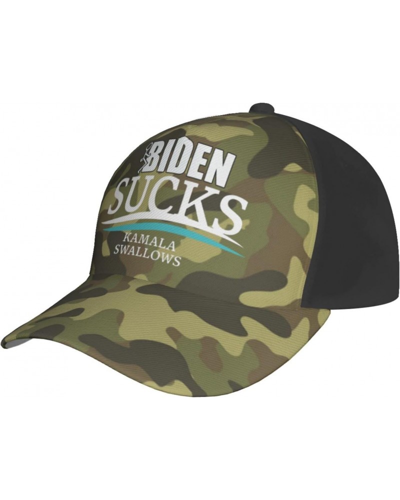 Biden Sucks Kamala Swallows Anti Joe Biden Anti-Democrat Cap Tucker Hat Adjustable Sports Baseball Caps8 Black $13.10 Basebal...