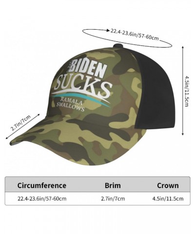 Biden Sucks Kamala Swallows Anti Joe Biden Anti-Democrat Cap Tucker Hat Adjustable Sports Baseball Caps8 Black $13.10 Basebal...