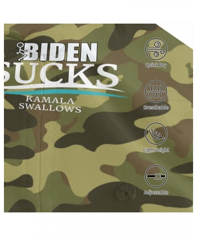 Biden Sucks Kamala Swallows Anti Joe Biden Anti-Democrat Cap Tucker Hat Adjustable Sports Baseball Caps8 Black $13.10 Basebal...