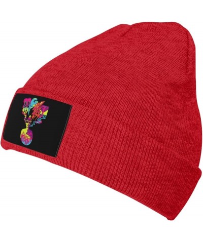 MGMTS Beanie Hat Slouchy Knit Skull Cap Winter Stocking Hats for Women and Men Black Red $11.33 Skullies & Beanies