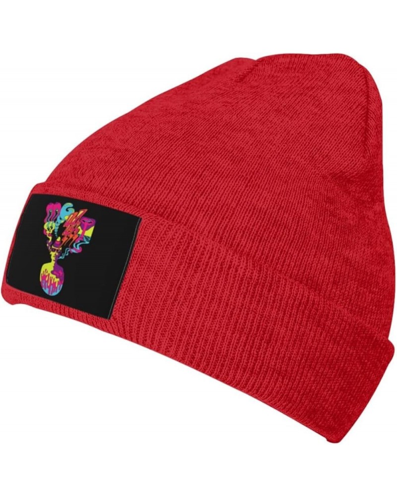 MGMTS Beanie Hat Slouchy Knit Skull Cap Winter Stocking Hats for Women and Men Black Red $11.33 Skullies & Beanies