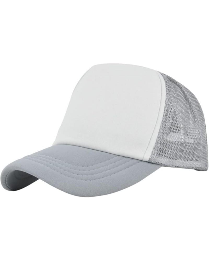 Womens and Mens Baseball Cap Sparkling Trucker Ponytail-Visor Hats for Traveling Hiking Outdoor Activities J2-grey $8.54 Sun ...