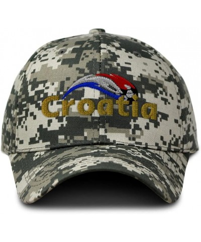 Custom Camo Baseball Cap Croatia Soccer Cotton Hunting Dad Hats for Men & Women Pixel Camo Design Only $13.20 Baseball Caps