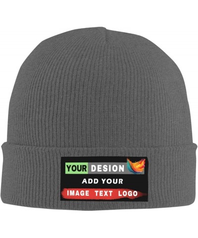 Custom Beanie Add Your Text/Photo Custom Winter Hat Knitted Hat for Men & Women Personalized Skull Cap Deep Heather $9.86 Sku...