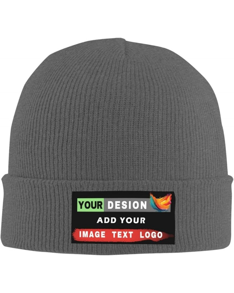 Custom Beanie Add Your Text/Photo Custom Winter Hat Knitted Hat for Men & Women Personalized Skull Cap Deep Heather $9.86 Sku...