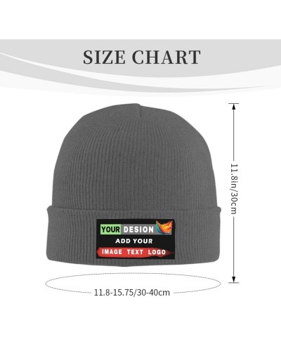 Custom Beanie Add Your Text/Photo Custom Winter Hat Knitted Hat for Men & Women Personalized Skull Cap Deep Heather $9.86 Sku...