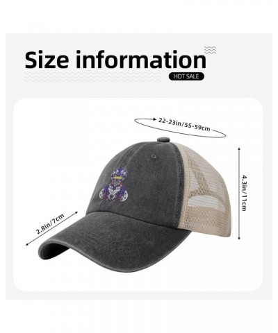 Domineering Robot Baseball Cap Women Men Mesh Back Hats Vintage Cowboy Hat Dad Caps Black $12.77 Baseball Caps