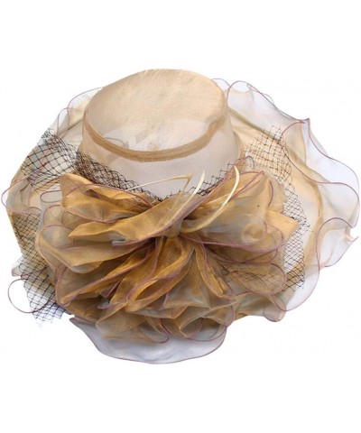 Women's Church Fascinator Bridal Tea Party Wedding Hat Super Caps Khaki-i $7.68 Sun Hats