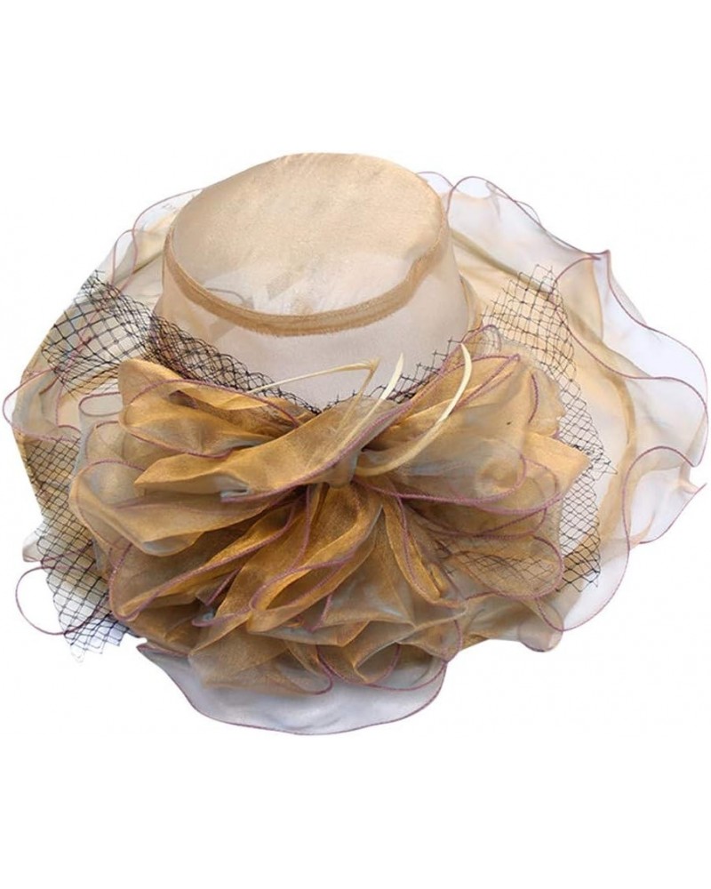 Women's Church Fascinator Bridal Tea Party Wedding Hat Super Caps Khaki-i $7.68 Sun Hats