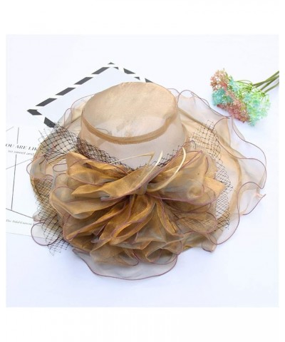 Women's Church Fascinator Bridal Tea Party Wedding Hat Super Caps Khaki-i $7.68 Sun Hats