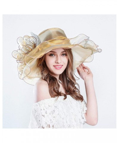 Women's Church Fascinator Bridal Tea Party Wedding Hat Super Caps Khaki-i $7.68 Sun Hats