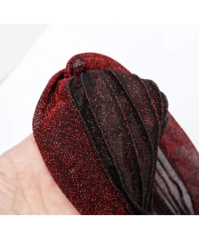 Pleated Glitter Turban for Women Stretchy Hat Beanie Headwrap Twist Elastic Slip on Cap Headwear Accessories Wine $7.14 Skull...