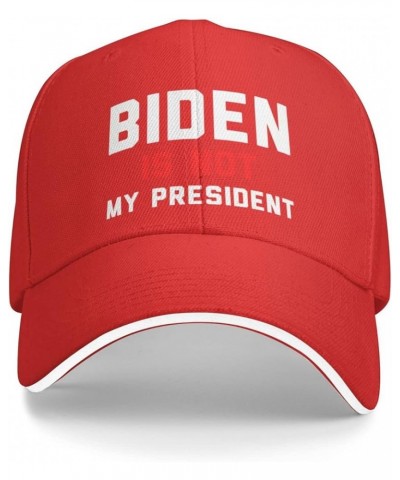 Hat Biden is Not My President Baseball Cap Men Women Cowboy hat Trucker Hat Golf Dad Cap Fishing hat Black Red $11.56 Basebal...