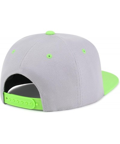 Roller Coaster Hip-Hop Snapback Hat Embroidered Baseball Cap Tycoon 37. Light Grey/Neon Green $11.99 Baseball Caps