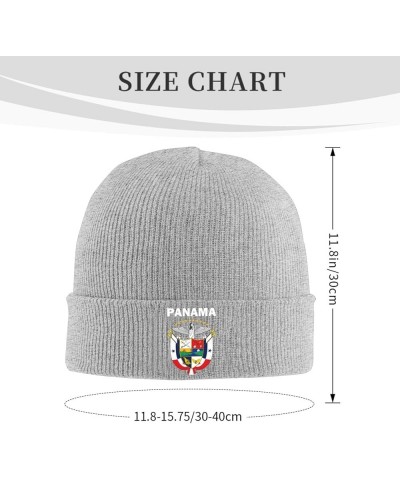 Panama Coat of Arms Flag Winter Warm Knit Hat - Soft Beanie Cap Black Gray $13.30 Skullies & Beanies