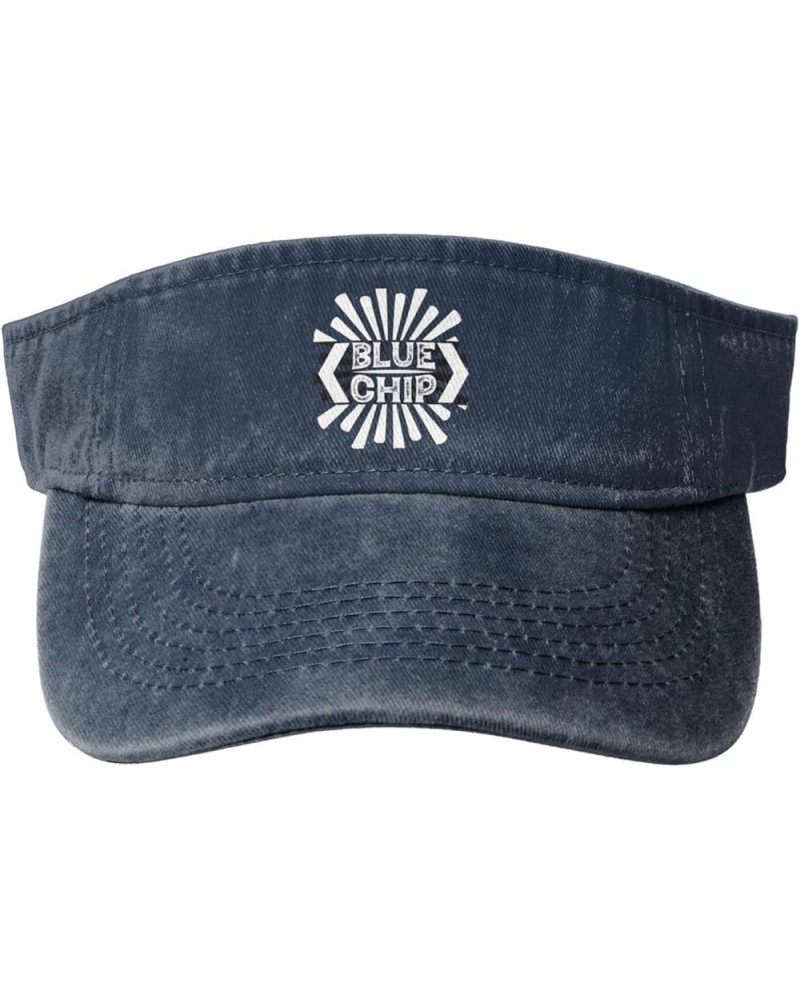 Blue Chip Sun Hat Sun Visor Hats for Women Men Baseball Cap Golf Hats Navy Blue $11.12 Visors