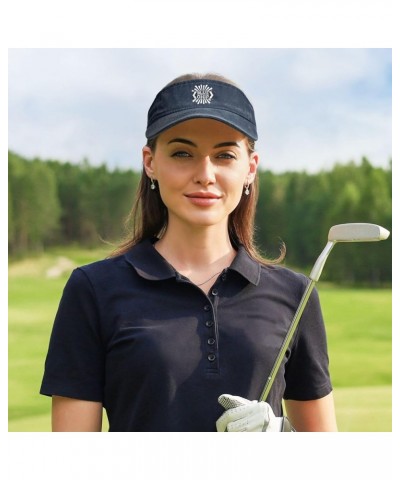 Blue Chip Sun Hat Sun Visor Hats for Women Men Baseball Cap Golf Hats Navy Blue $11.12 Visors