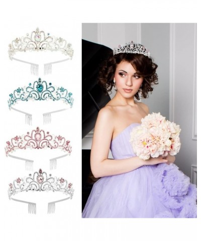 Hair Jewelry Crown Tiaras for Women 1PC Crystal Princess Crown Handmade Rhinestone Tiara for Girl Birthday Model Catwalk Fash...