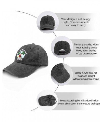 It's 5 O'Clock Somewhere Hat for Women Baseball Cap Vintage Washed Running Hat Cotton Pigment Black $9.07 Baseball Caps