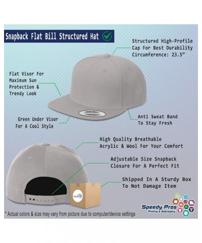 Snapback Hats for Men & Women 1 Lucky Granpa Blessed Family Acrylic Silver Personalized Text Here $15.05 Baseball Caps