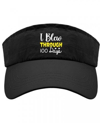 I Blew Through 100 Days Caps Sun Visor Hats for Women Golf Caps Reversible Sports Visor Cap $11.19 Visors