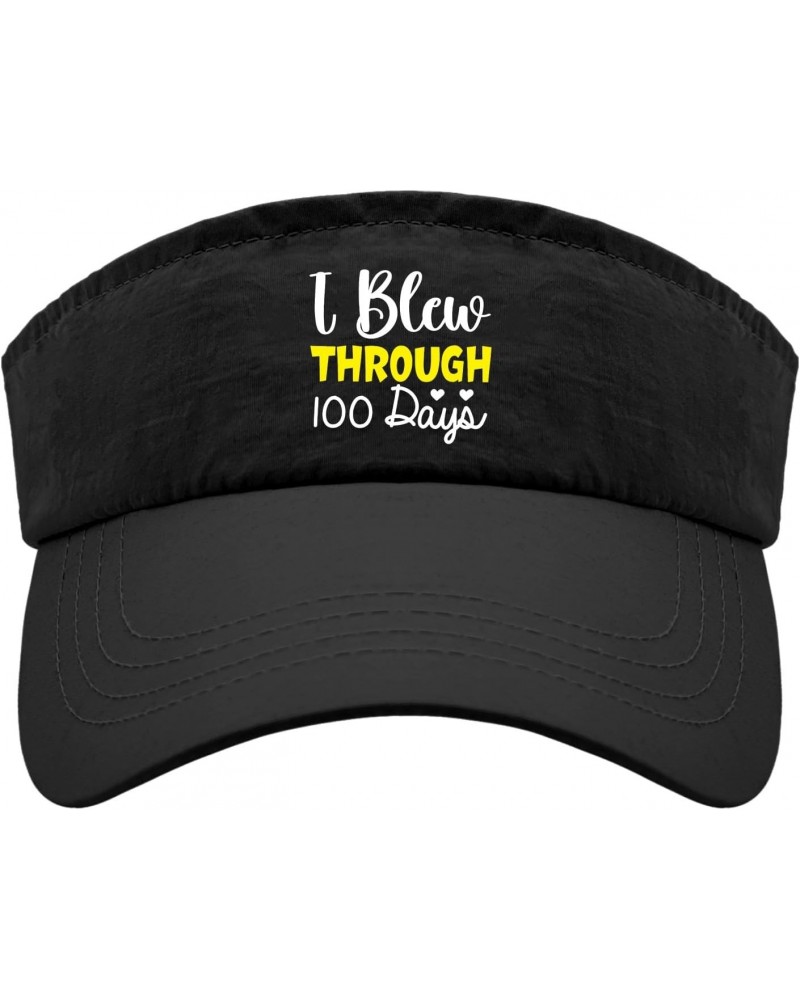 I Blew Through 100 Days Caps Sun Visor Hats for Women Golf Caps Reversible Sports Visor Cap $11.19 Visors