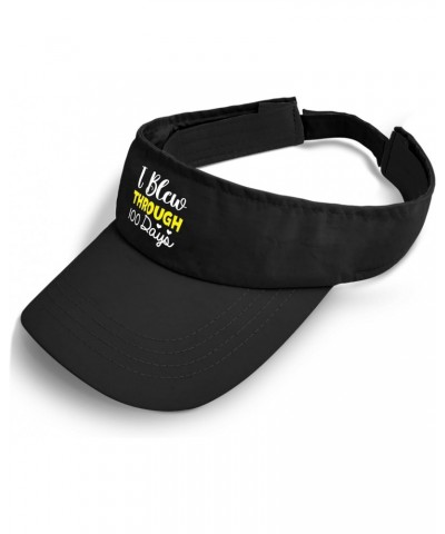 I Blew Through 100 Days Caps Sun Visor Hats for Women Golf Caps Reversible Sports Visor Cap $11.19 Visors