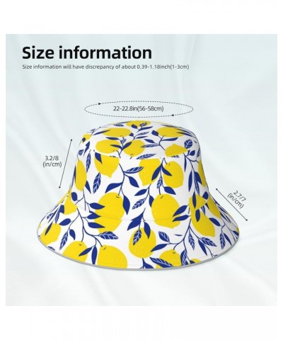 Tropical Summer Palm Bucket Hat Reversible Multicolored Fisherman Cap Packable Sun Hat for Men and Women Tropical Lemon $13.9...