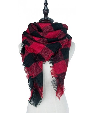 Infinity Scarf Winter Double-Layer Neck Warmer Knit Fleece Lined Circle Loop Scarves Gifts Zd-red $10.75 Scarves