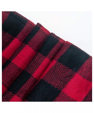 Infinity Scarf Winter Double-Layer Neck Warmer Knit Fleece Lined Circle Loop Scarves Gifts Zd-red $10.75 Scarves