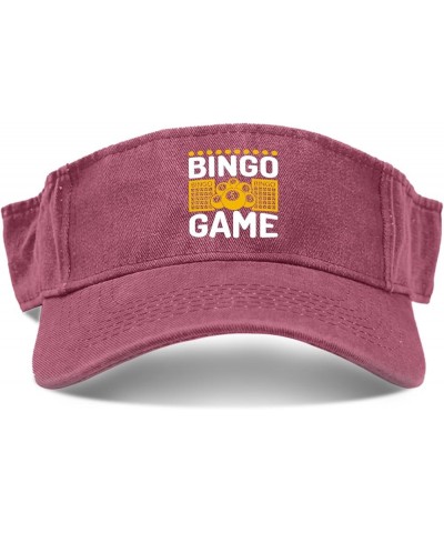 Bingos Game Visor Hats for Women Hat Visor for Women Running Hat Cute Funny Visors Deep Rose $8.39 Visors