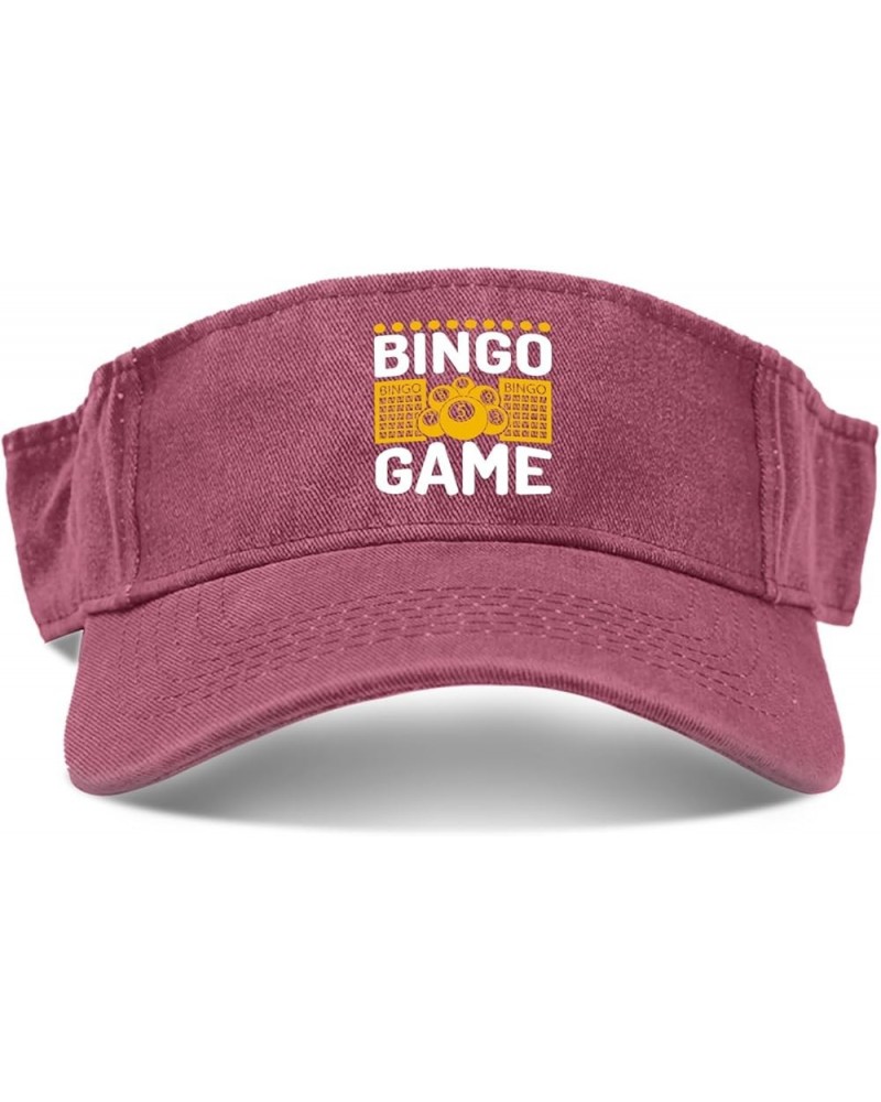 Bingos Game Visor Hats for Women Hat Visor for Women Running Hat Cute Funny Visors Deep Rose $8.39 Visors