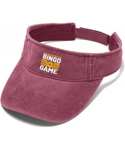 Bingos Game Visor Hats for Women Hat Visor for Women Running Hat Cute Funny Visors Deep Rose $8.39 Visors