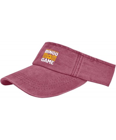 Bingos Game Visor Hats for Women Hat Visor for Women Running Hat Cute Funny Visors Deep Rose $8.39 Visors