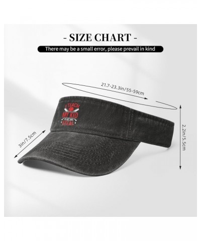 I Teach My Kid to Hit and Steal Sun Hat Sun Visor Hats for Women Men Baseball Cap Golf Hats Black $12.31 Visors