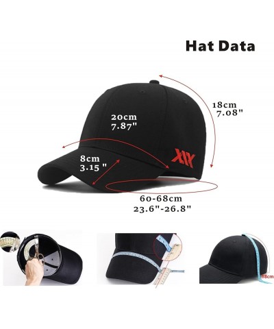 Oversize Baseball Cap XXL big head hats for men large embroidery hats Dad Hat Adjustable 23.6"-26.8 White $10.99 Baseball Caps