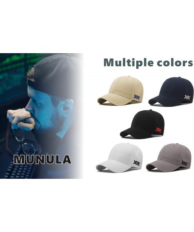 Oversize Baseball Cap XXL big head hats for men large embroidery hats Dad Hat Adjustable 23.6"-26.8 White $10.99 Baseball Caps