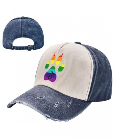 Gay Furry Pride Upgrade Your Style with Funny Adjustable Cotton Baseball Caps for Men and Women Navy Blue $16.44 Baseball Caps