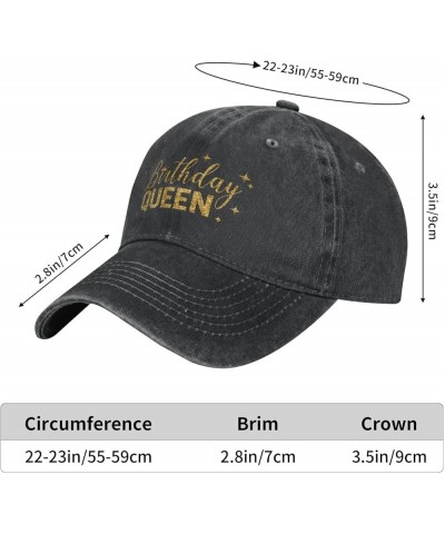 Happy Birthday Baseball Cap, Washed Denim Hat Adjustable Sports Hats for Birthday Party Men Women B6-black $9.46 Baseball Caps