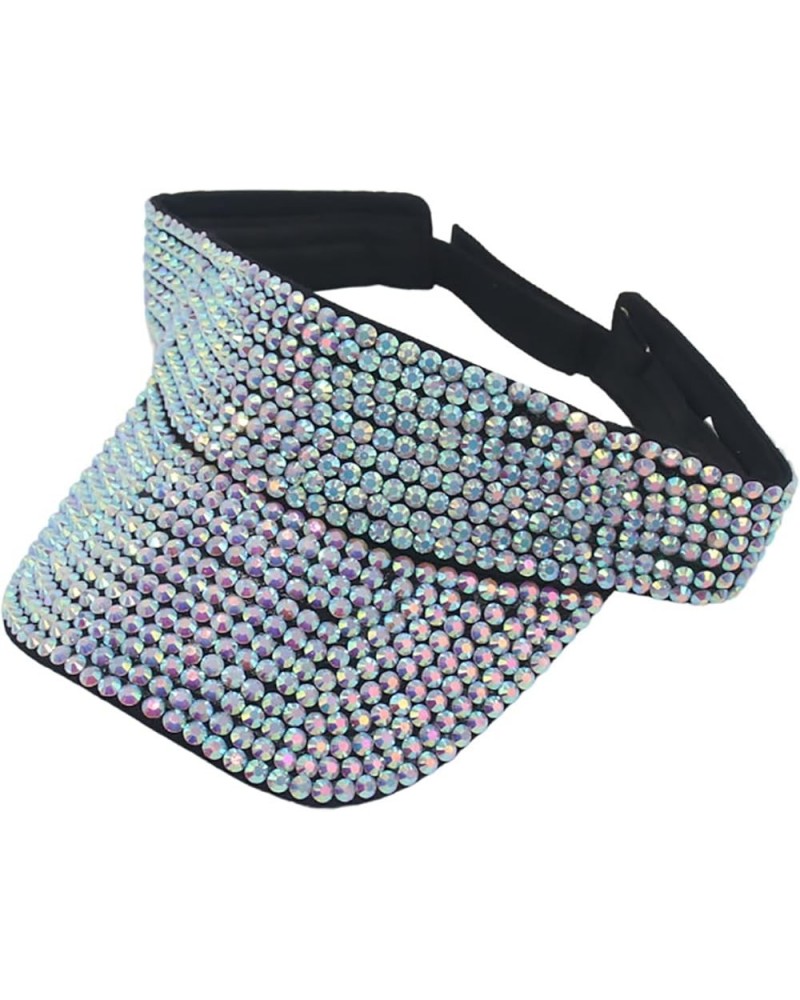 Sport Sun Visors for Women Shiny Rhinestones Adjustable Summer Cap Bling Visor Caps for Women Colorful $11.59 Visors