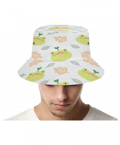 Cute Cartoon Frog Bucket Hat Unisex Fisherman Hat Summer Beach Sun Hat Gift for Women Men Teens Outdoor Packable Travel Cap $...